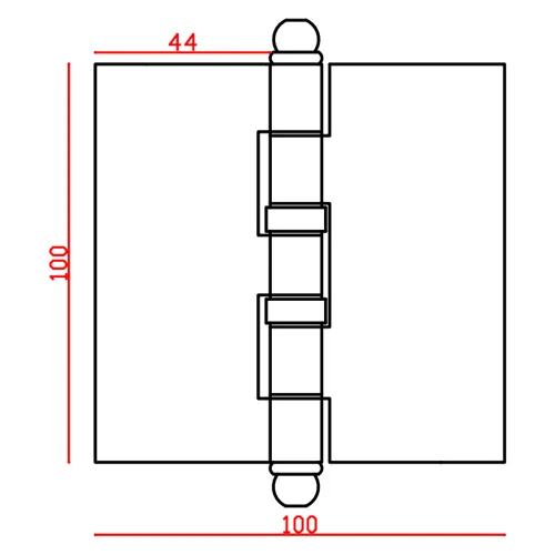 BISAGRA MUNICION 100-100 PUL. S/AGU - Imagen 2