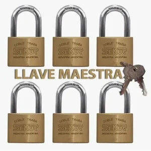 CANDADO SEKUR LLAVE MAESTRA X 6 UNIDADES