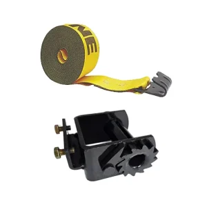 aa-CINTA DE AMARRE 4″(100mm) X 9 MTS C/GANCHO PLANO Y MALACATE 2450 KG KINEDYNE
