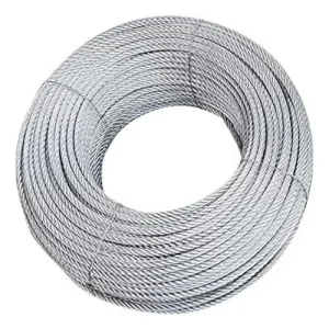 CABLE ACERO GALVANIZADO -  ALMA TEXTIL  6 X 19 + 1