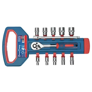 SET DE 12 TUBOS HEXAGONAL 6,4 mm con CRIQUET SOPORTE PLASTICO