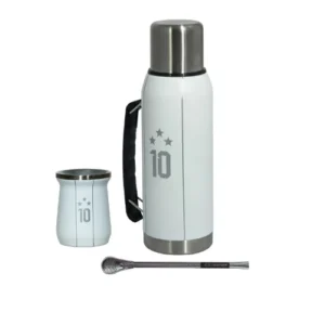 PROMO MUNDIAL LUSQTOFF TERMO BLANCO 3 ESTRELLAS 1L + MATE + BOMBILLA